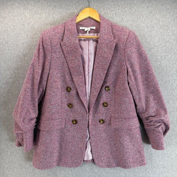 Veronica Beard Revolve Beacon Dickey Jacket Orchid Pink Tweed Womens‎ Size 14 - Picture 1 of 16